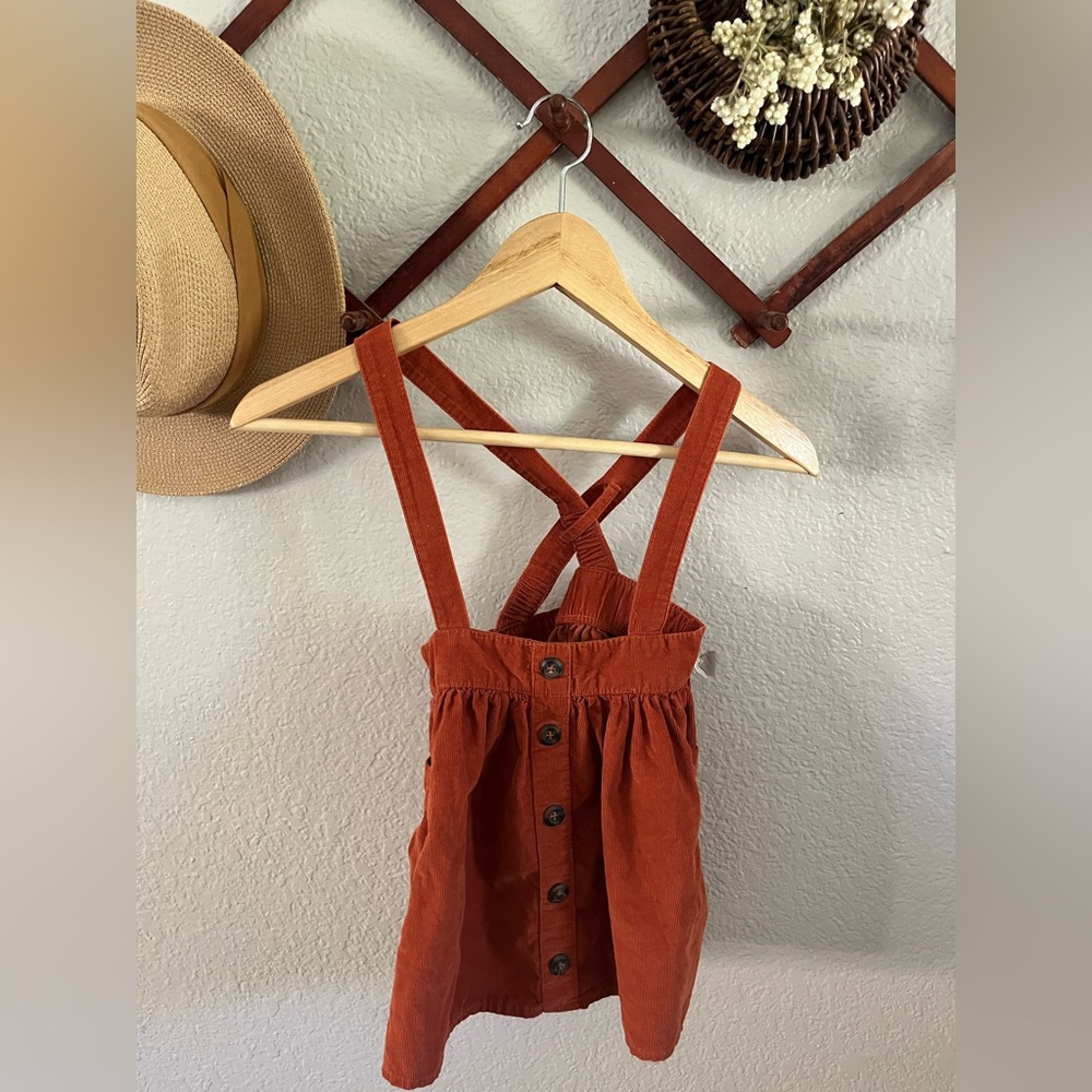 Cat & Jack Rust Pinafore Dress